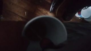 Guy pissing in the coffee mug