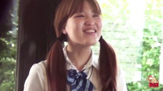 Japanese schoolgirl cant control her pressure