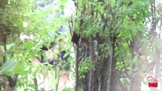 Hot redhead Japanese schoolgirl poop outdoor