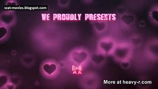 Blonde with sexy shaved pussy poops in the garden