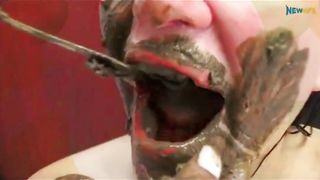 Scat Whore student sniffs and eat poop