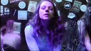 Sexy girl has diarrhea in a no stall washroom