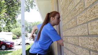 Sexy girl out jogging has an explosive case of diarrhea