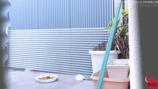 Sexy girls having diarrhea in an backyard