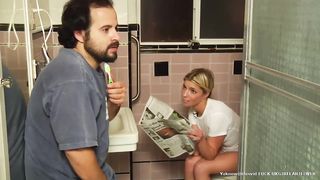 Sexy teen toilet farting and pooping