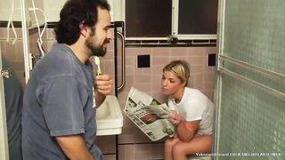 Sexy teen toilet farting and pooping