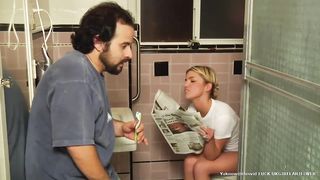 Sexy teen toilet farting and pooping