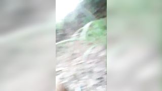 Thai babe Poop in jungle