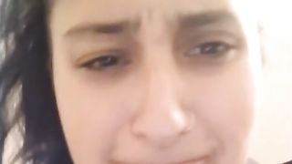 Woman shows her poops in the toilet