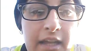 Woman shows her poops in the toilet