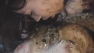 Scat loving Japanese lesbians in messy play