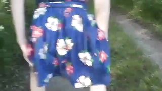 Amateur Milf takes huge shit outdoor