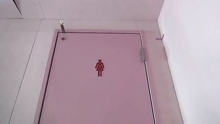 Cute Japanese girl pooping in the glass tube for slave