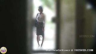 Mature Japanese lady having diarrhea