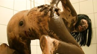Big tits dirty MILF in dirty scat play