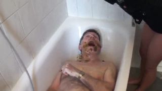Mistress feeds Slave with her fresh shit