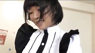 Beautiful Japanese maid loves pooping