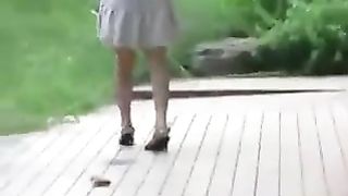 Outdoors pooping accident with Japanese girl