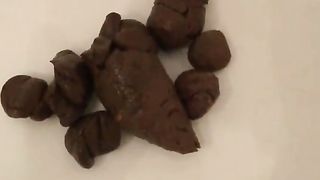 Naughty big ass pooping