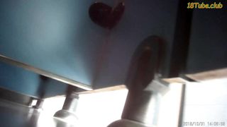 Cute ass Japanese chick in pantyhose pooping