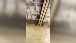 Stunning looking Asian babe caught pooping