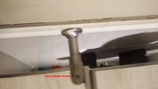 Stunning looking Asian babe caught pooping