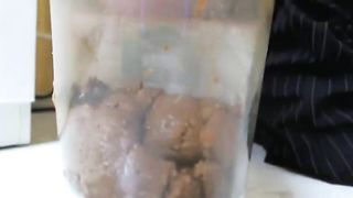 German housewife pooping breakfast