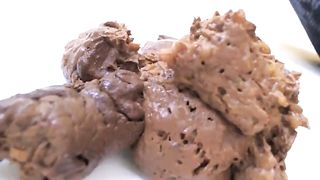 German housewife pooping breakfast