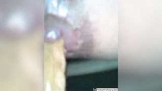 Thick ass babe pooping heavily in closeup