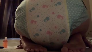 Showing Shit Filled Diaper