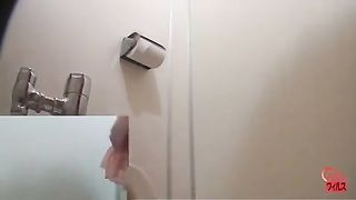 Japanese girl pooping huge turd