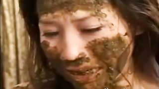 Beautiful Asian eats shit unwillingly