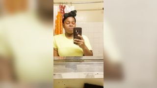 Shitty ebony eating her own turd