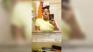 Shitty ebony eating her own turd