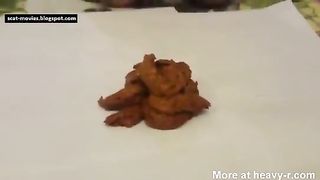 Blonde Girl Smearing Shit