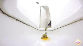 Sexy Japanese hairy schoolgirl in liquid pooping