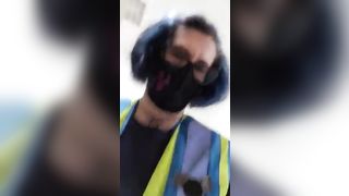 Hot pink ass pooping dark turd