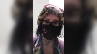 Sexy thick ass babe pooping in closeup