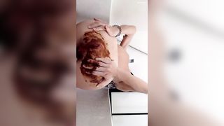 Milf smearing her body in shit