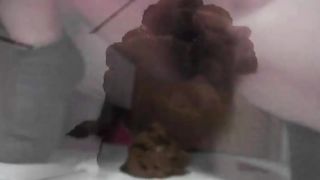 Creamy poop from hairy pussy babe