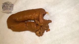 Smooth and shiny poop from thick ass