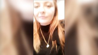 Blondie pooping hard turd