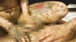 Sexy Japanese girl shit covering injured patient