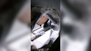 Sexy chick caught pooping from the hidden cam