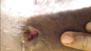 Deep closeup of ass getting fucked by dildo