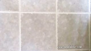 Lady pooping on her hands