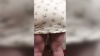 Pink panty and thick turd