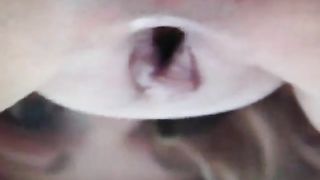 Closeup of big ass pooping hard