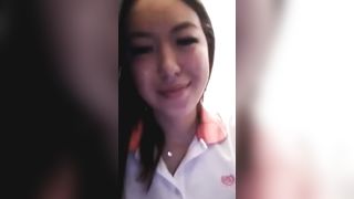 Asian Teen Drinks Her Own Piss at Work