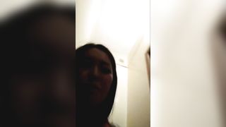 Asian Teen Drinks Her Own Piss at Work